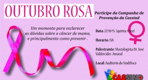 Mastologista falará sobre o câncer de mama durante palestra na Cassind