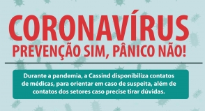 Cassind disponibiliza contatos de médicas e dos setores para tirar dúvidas