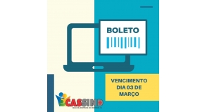 Vencimento do boleto da Cassind será no dia 03 de março