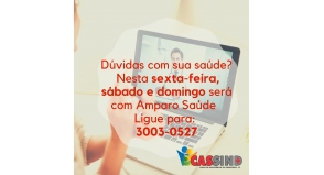 Teleconsulta com a Amparo Saúde será a partir desta sexta neste final de semana