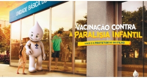 Unidades de saúde e shoppings farão imunização contra a paralisia infantil
