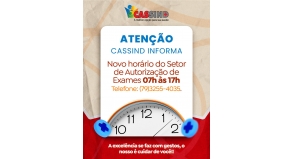 NOVO HORÁRIO DO SETOR AUTORIZAÇÃO